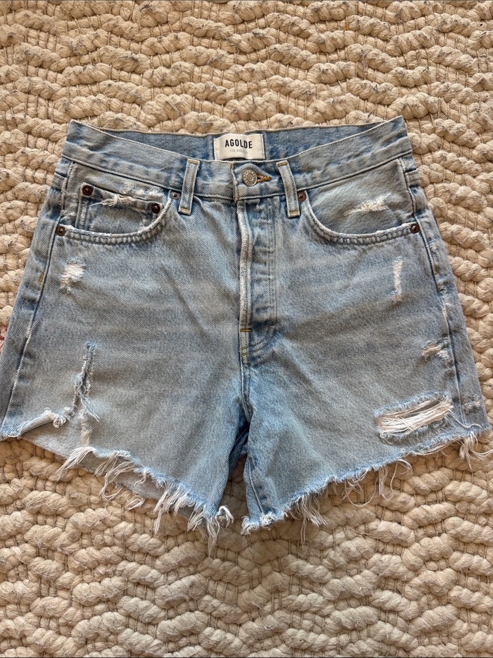 AGOLDE Parker Long Jean Short
